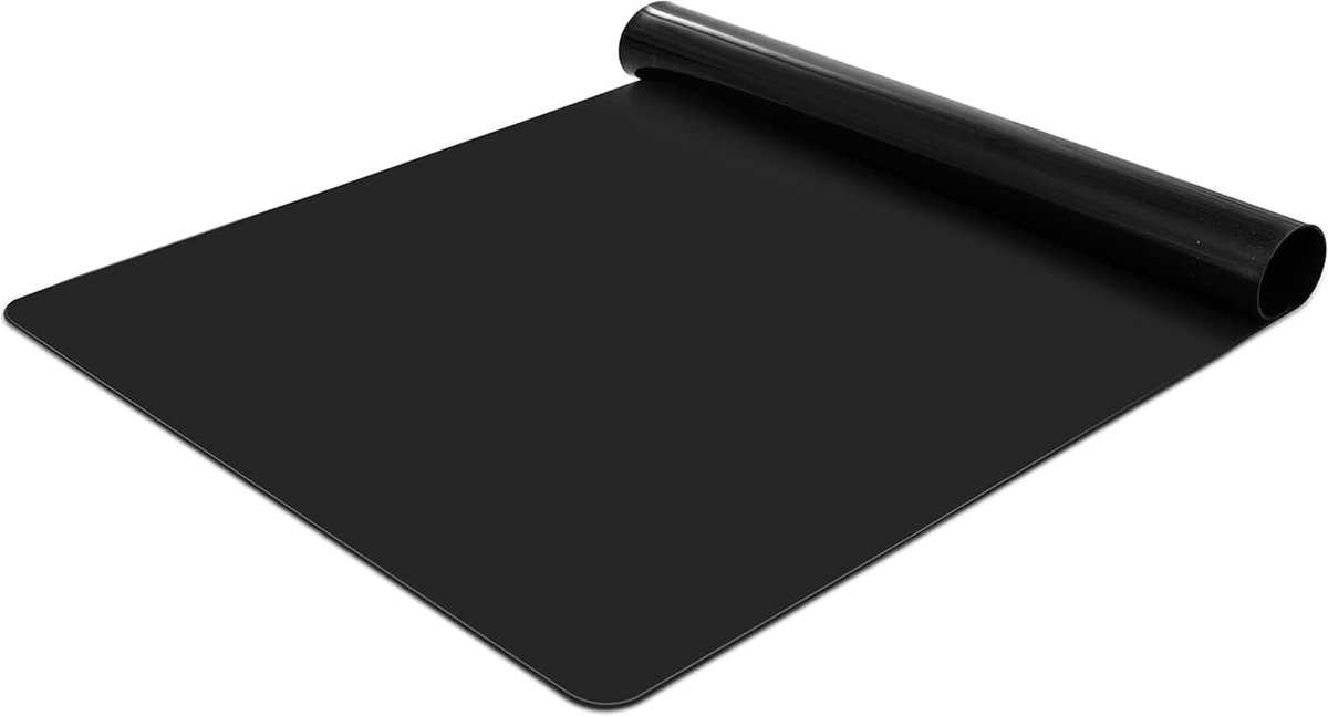 Grote siliconen mat - antislip tafelonderlegger - 1 stuk - zwart - silicone - 40 x 60 cm