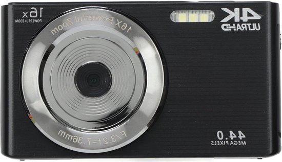 Digitale Camera, Camara Digital met 16x Digitale Zoom 2,8 Inch Scherm 4K 44 MP Kleine Digitale Camera voor Fotografie (SILVER