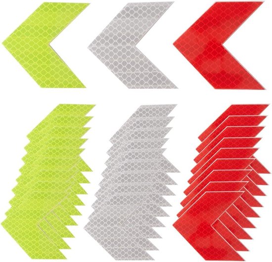 winbest 80 stuks reflectorstickers, 4 kleuren, reflecterende stickers