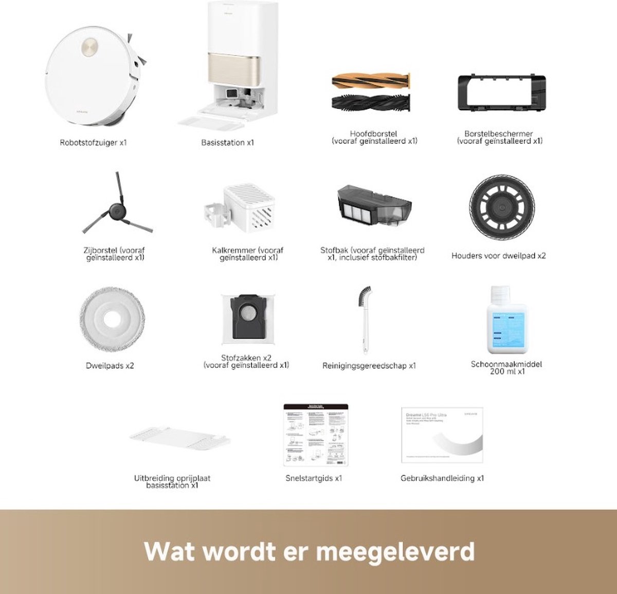 Dreame L50 Pro Ultra Robotstofzuiger met Dweilfunctie – 19.500Pa Zuigkracht – Automatisch Leegstation – Zelfreinigende & Zelfdrogende Dweilen – Anti Klit Dubbele Borstel – AI Navigatie met LED – Drempels tot 4 cm – Geschikt voor Huisdieren & Tapijt — afbeelding 4