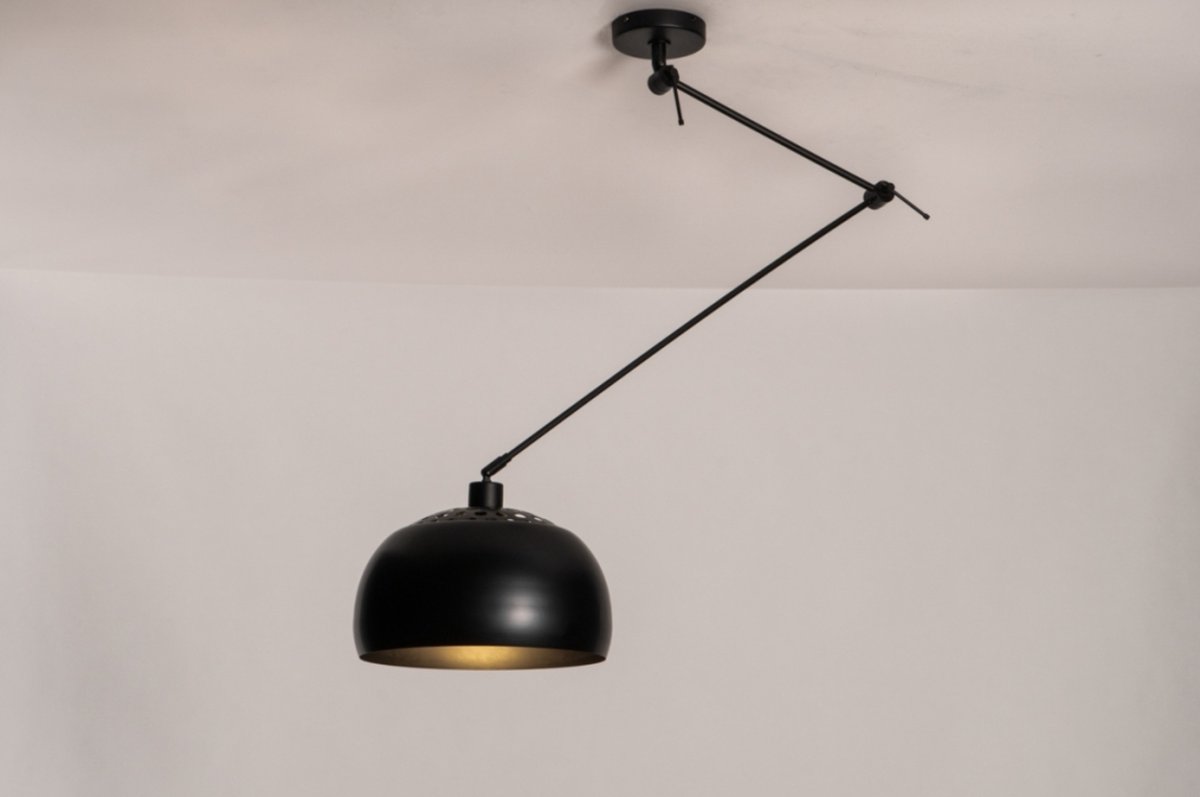 Lumidora Hanglamp 31173 - AMBER - E27 - Zwart - Metaal - ⌀ 32 cm