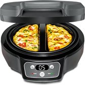 Aifa Waffle Crepe Dual Omelette Maker Double Egg Cooker with Non-Stick Plates De
