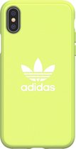 adidas Moulded case canvas hoesje iPhone X XS - Neongeel