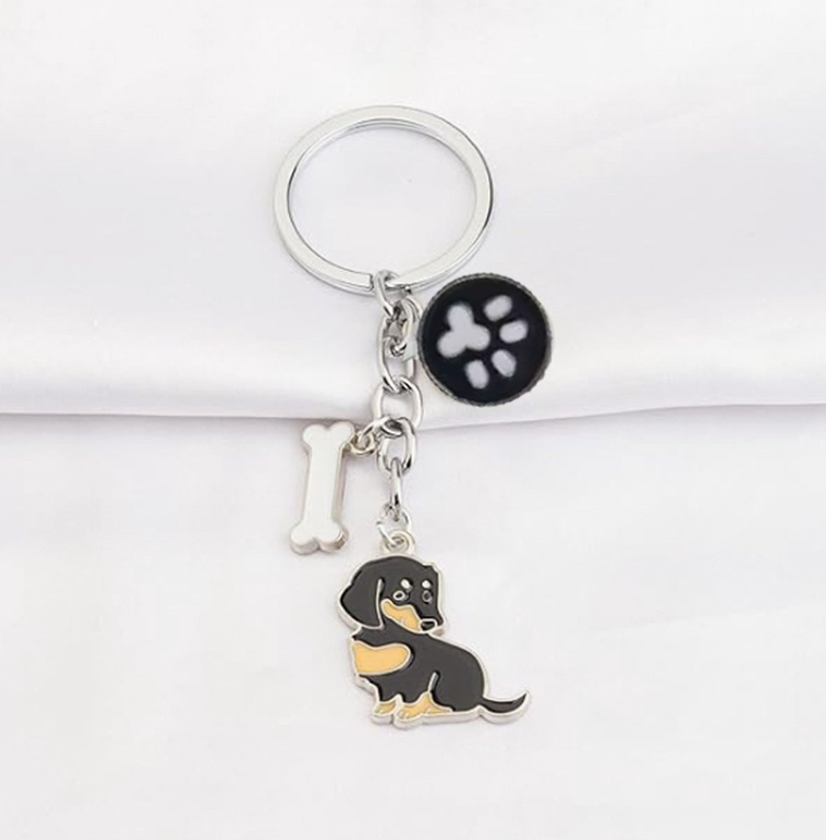 2 STUKS Leuke Worst Hond Ik hou van worst honden teckel Sleutelhanger Dier Sleutelhanger Sieraden Metalen Beste Vriend Gift | SHEIN Nederland