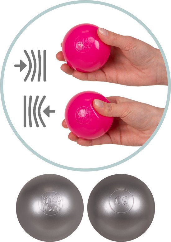 KiddyMoon Plastic Balls For Children 6cm Colorfully Certified, Mint, 200 Balls/6Cm