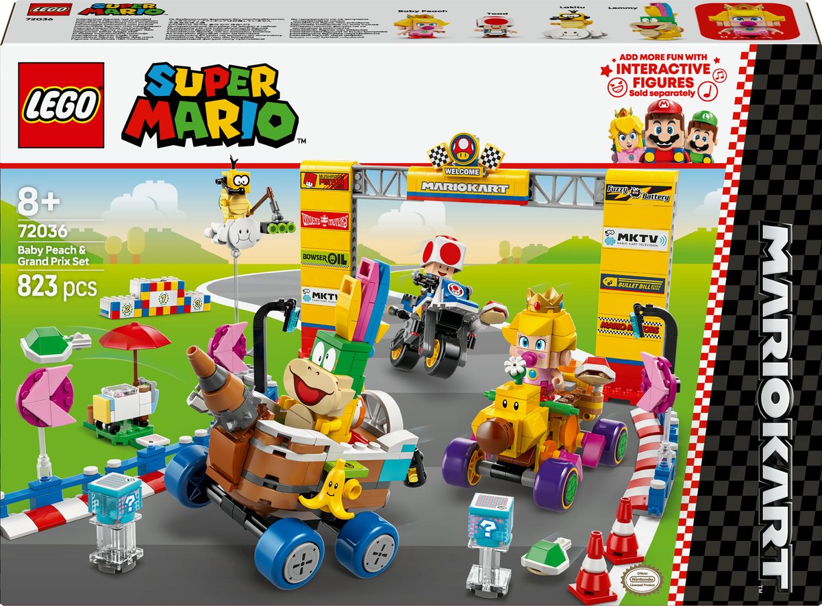 Mario Kart - Baby Peach en grand prix-set