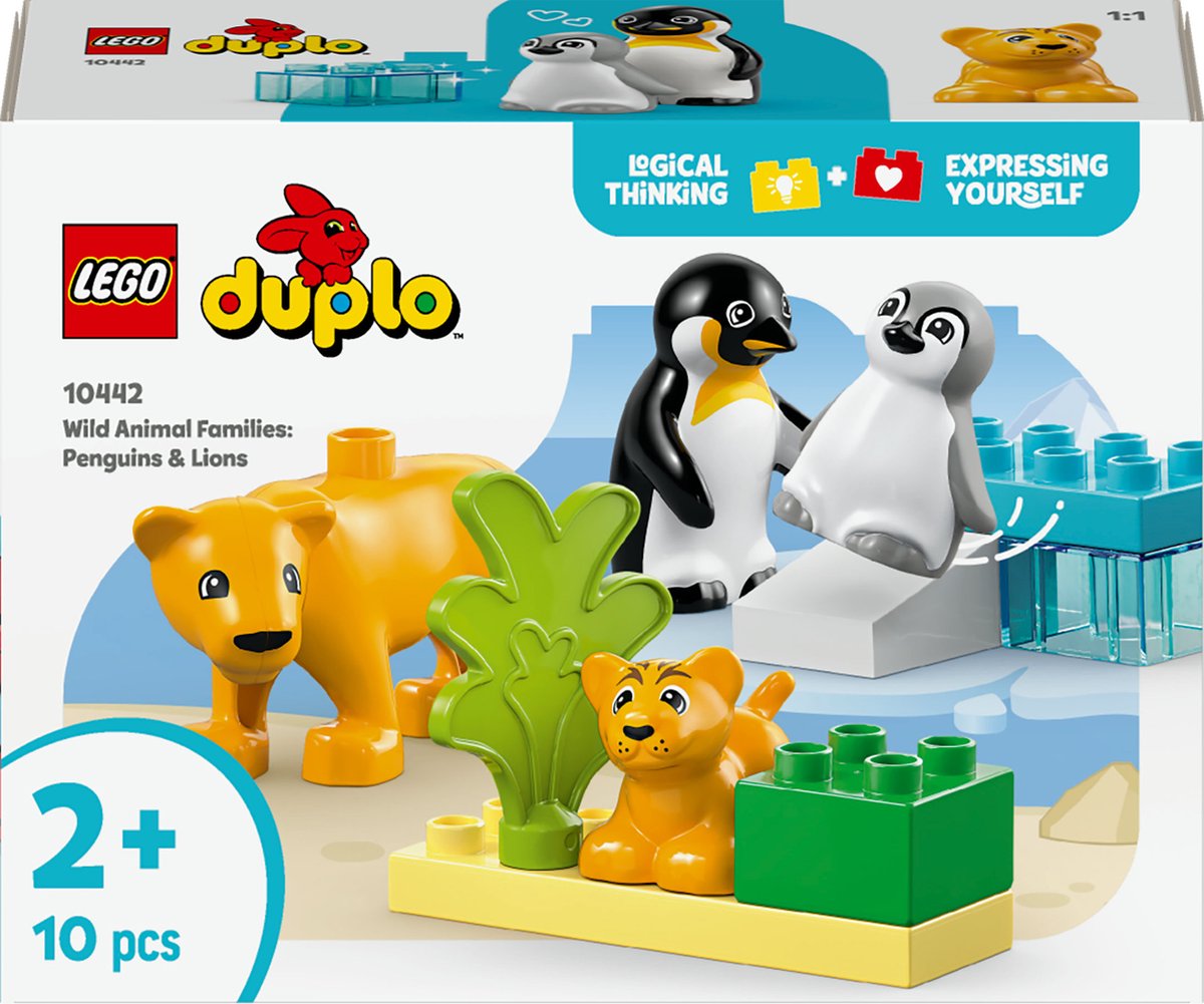 LEGO DUPLO Stad Families van wilde dieren pinguns en leeuwen  10442