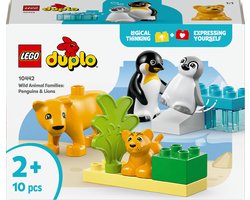 foto van LEGO DUPLO Stad Families van wilde dieren: pinguïns en leeuwen - 10442