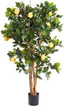 Citronnier Artificiel 120cm | Arbre artificiel d'agrumes | Plante artificielle de Citroen | Plante artificielle pour l'intérieur | Citronnier artificiel