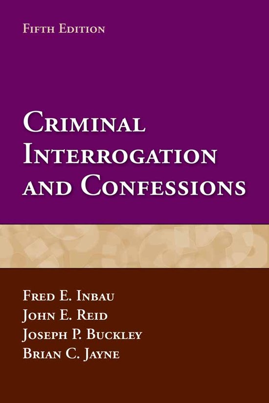 Criminal Interrogation & Confessions 5th - cover