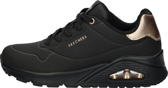 Skechers Uno - Gouden Air - Dames Sneakers - Zwart