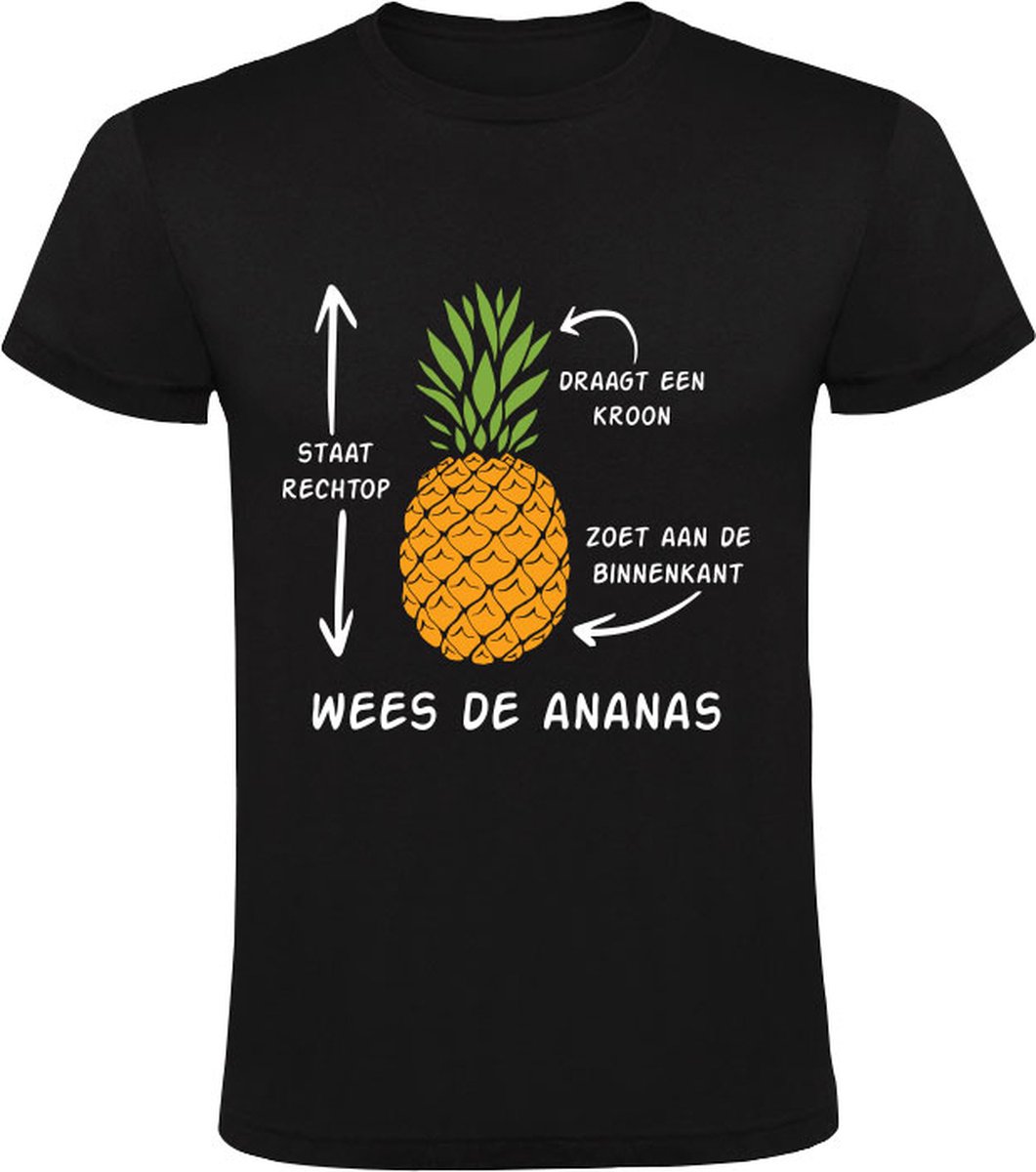 Ananas Heren T-shirt - Grappig Zomer Shirt - Vakantie & Festival Shirt - Origineel Cadeau voor Hem