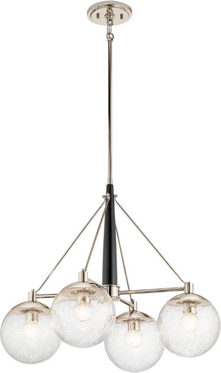 Kichler LED Kroonluchter | 4X E27 Max 60W | Dimbaar | Polished Nickel