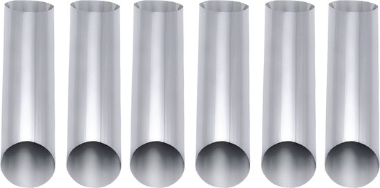Purepeak Cannoli Tubes Set 6 Pièces - Forme Cannoli - Acier inoxydable