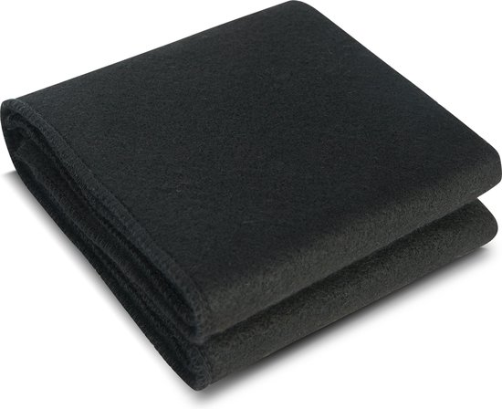 Lasdeken, set van 2 lasdekens, 1,83 x 3,05 m branddeken, vlamvertragende deken tot 550 °C, zwarte lasbeschermingsdeken, brandvertragende glasvezeldeken met 8 messing ogen | NL