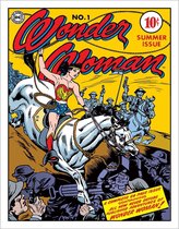 Wonder Woman Wandbord 'Cover No.1' - Metaal - 30 x 40 cm