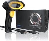 Draagbare Laser Barcode Scanner - USB Aansluiting, Bedraad - Plug&Play - IP54 - Schokbestendig - 300 Scans per Seconde