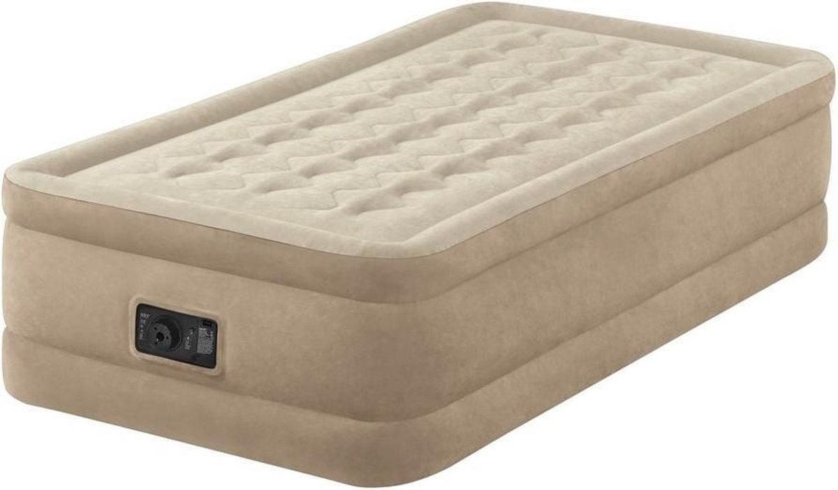 Lit Gonflable Intex Fiber Tech 1 Place | 99x191x46cm | Gonfleur Intégré | Confort Literie