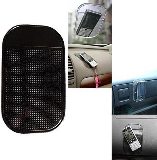 klif Augment Geduld Telefoon dashboard auto anti slip mat zwart - Sticky | bol.com