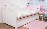 Lilli Furniture - Bedbank met uitschuifbaar logeerbed en 2 lades - inclusief 2 koudschuim matrassen - 90x200cm en 90x190cm - inclusief 2 lattenbodems - wit