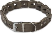 Beeztees Connex - Halsband Hond - Leer - Grijs - 65 cm x 30 mm