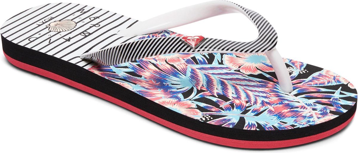 Roxy Slippers Dames Rg Pebbles Vi /Flower 13 Zwart