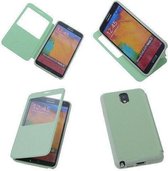 View Cover Groen Samsung Galaxy Note 3 Stand Case TPU Book-style