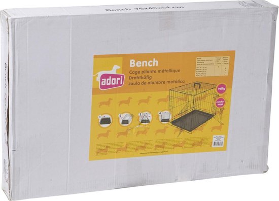 Hondenbench - Zwart - XL - 107 x 71 x 77 cm