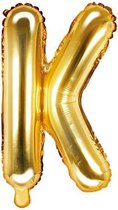 Folie ballon Letter K, 35cm, goud