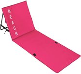 TecTake -  Strandmat met leuning roze (LxBxH): 150 x 55 x 46 cm - 402443