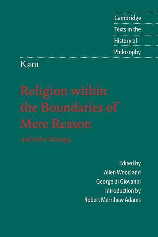 Bol Com Kant Religion Within The Boundaries Of Mere Reason Ebook Immanuel Kant