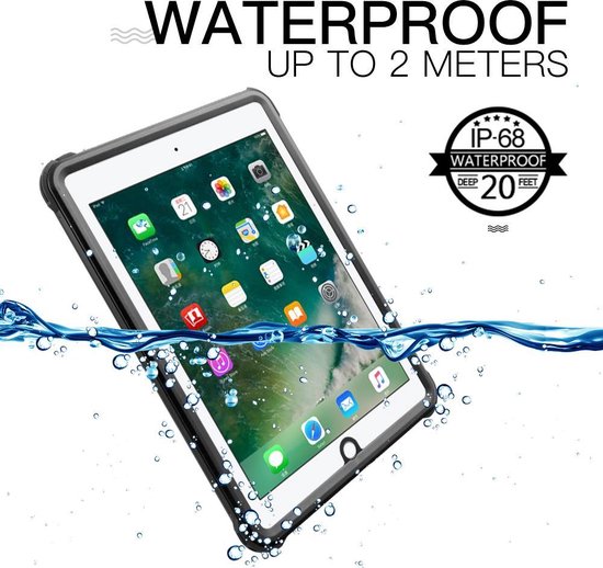 Tablet2you - Apple iPad 2017 en 2018 - 100% waterdichte hoes - Zwart - IP68  certificering | bol.com