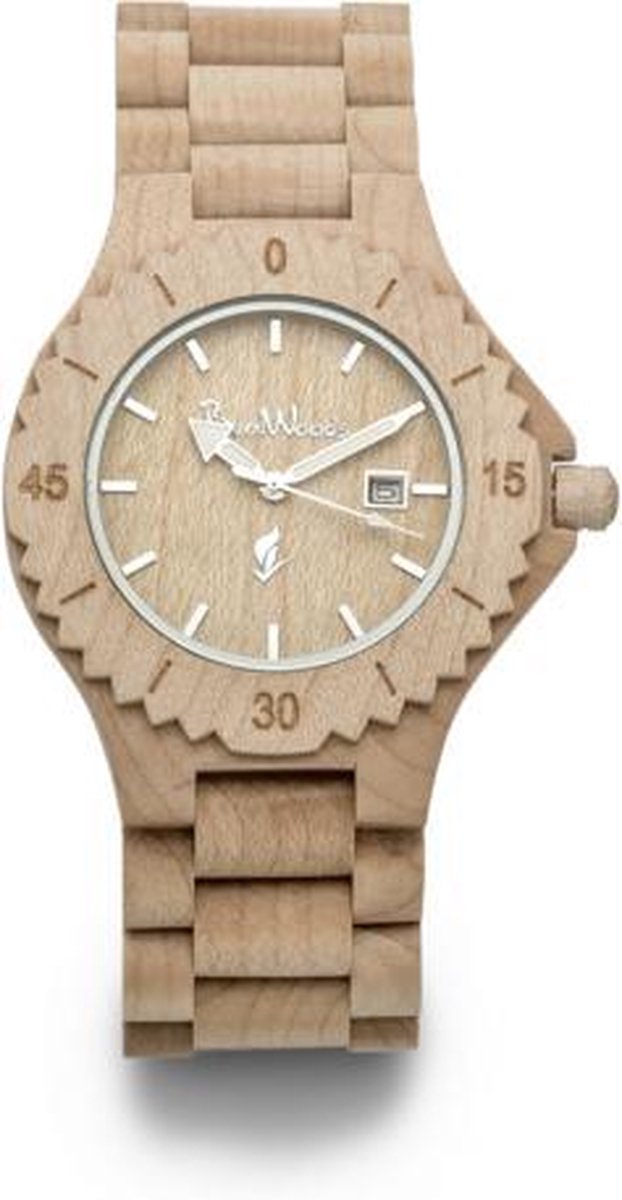 Burnwoods Muze Maple Houten Horloge Hout Dameshorloge