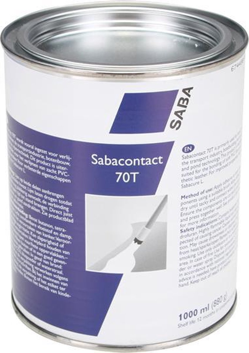 Saba Contact 70T - zacht PVC LIJM - Blik - 1000 ml