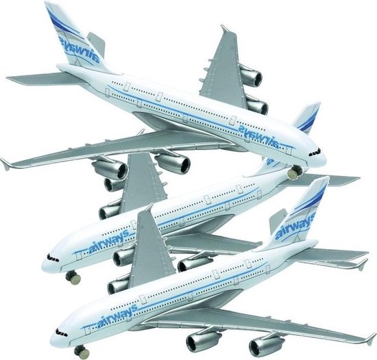 Setje van 3x metalen vliegtuigjes van 14 cm | bol.com