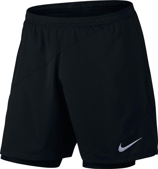 Nike Flex 2-in-1 Hardloop Short Heren Hardloopbroek - Maat L - Mannen -  zwart | bol