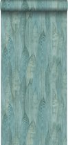 Origin Wallcoverings eco texture vlies behang bladeren lagunegroen - 347369 - 53 cm x 10,05 m