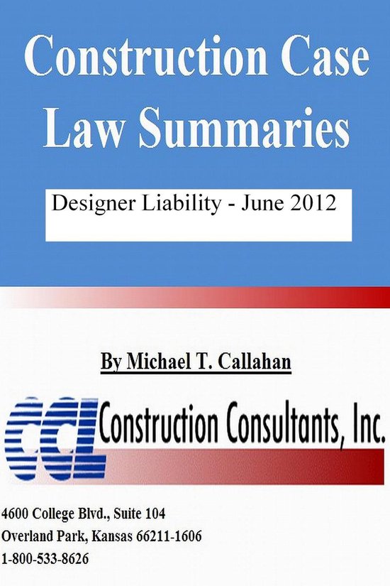 Construction Case Law Summaries - Designer Liability - June  ... - cover