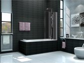 Wiesbaden Paroi de bain avec profilé mural (80x150) 6mm Verre NANO Anti-calcaire