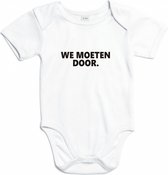 Go Mama® Baby Cadeau - Zwangerschap aankondiging - Baby Pyjama - Rompertjes Baby met Tekst - Babyshower - We moeten door -