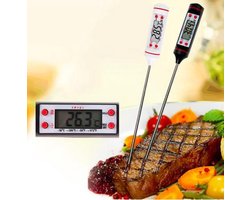 Vleesthermometer Digitaal - BBQ Thermometer - Voedselthermometer - Zwart - Voor Grill, Barbecue, Oven & Meer