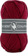 Durable Cosy Fine - acryl en katoen garen - Bordeaux, rood 222 - 5 bollen