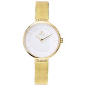 Obaku Denamrk V177LE GIMG Horloge - RVS - Goudkleurig - 28 mm