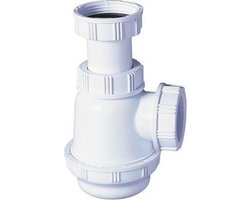 Wirquin sifon 'SP3178' PVC voor lavabo of bidet met kort vallende pellet.
