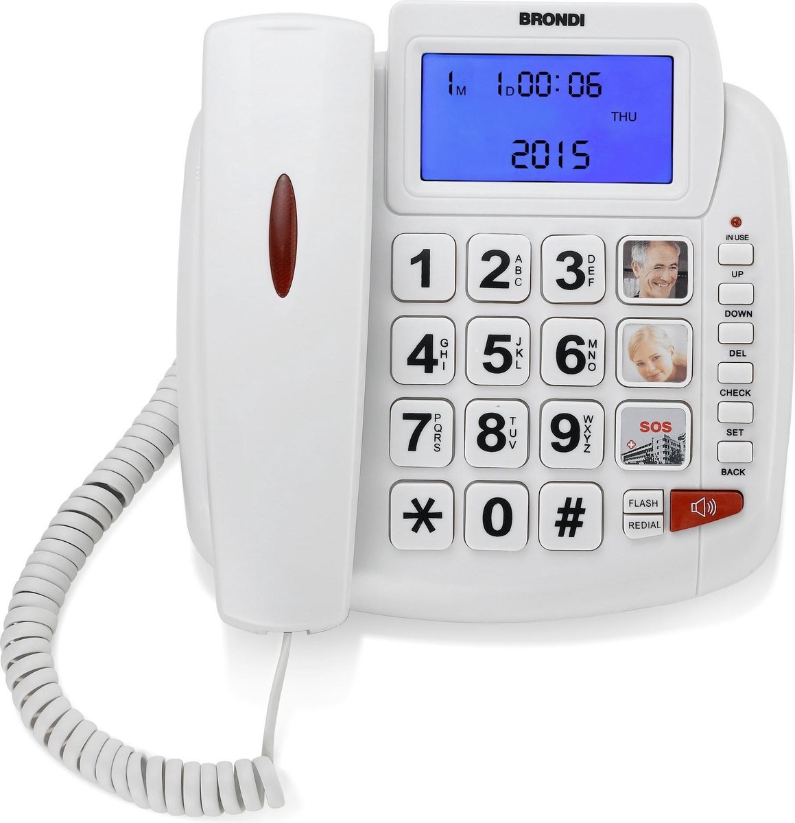 Brondi Bravo 90 Analoge telefoon Nummerherkenning Wit