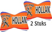 Autokussen - Nekkussen - Holland opdruk - Oranje - Set van 2 stuks