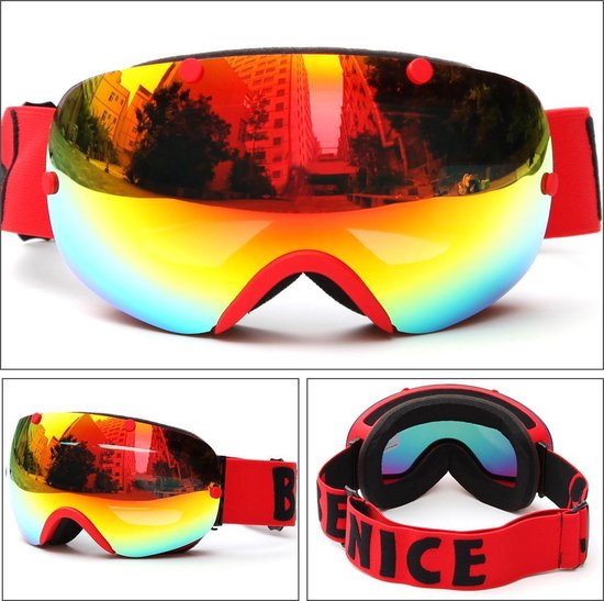 Skibril Small / wintersport (rood) met polariserende glazen - Brand New! |  bol.com