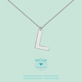 Heart to Get - Grote Letter L - Ketting - Zilver