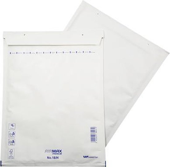 100 stuks - Luchtkussen enveloppen H (Bubbeltjes envelop H/18) 270 x 360 mm  | bol.com