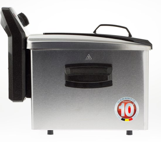 FRITEL Frituurpan - Turbo SF® 4571 - Friteuse met Filterdeksel incl. Kijkvenster - Olie + Vast Vet - 5 persoons - 3200W - 5 liter - 10 jaar Garantie